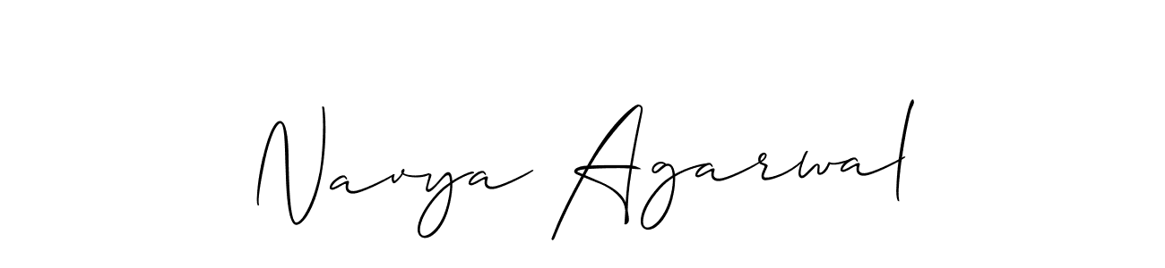 Also we have Navya Agarwal name is the best signature style. Create professional handwritten signature collection using Allison_Script autograph style. Navya Agarwal signature style 2 images and pictures png