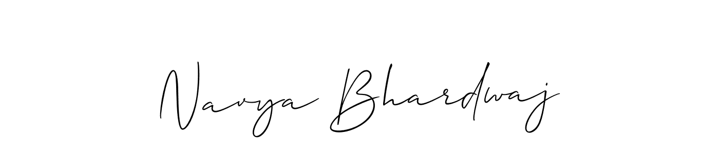 Navya Bhardwaj stylish signature style. Best Handwritten Sign (Allison_Script) for my name. Handwritten Signature Collection Ideas for my name Navya Bhardwaj. Navya Bhardwaj signature style 2 images and pictures png