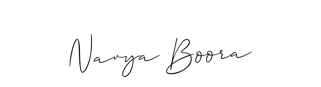 if you are searching for the best signature style for your name Navya Boora. so please give up your signature search. here we have designed multiple signature styles  using Allison_Script. Navya Boora signature style 2 images and pictures png