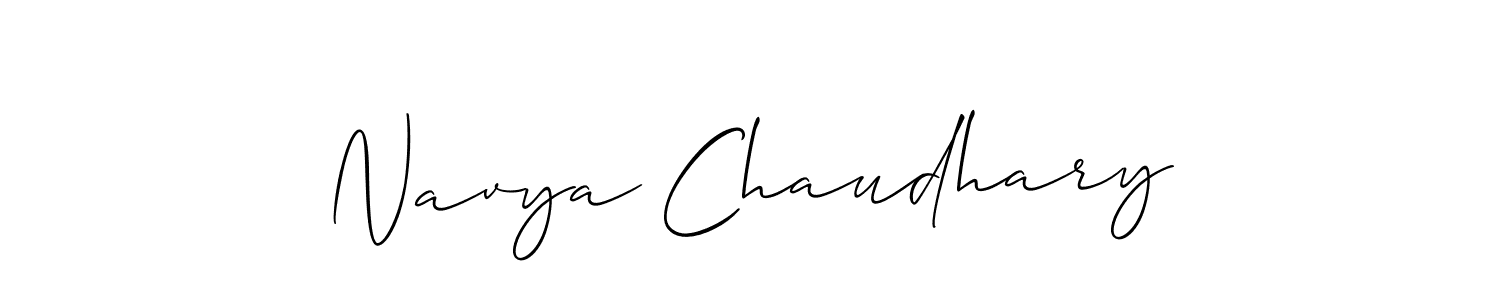 How to make Navya Chaudhary signature? Allison_Script is a professional autograph style. Create handwritten signature for Navya Chaudhary name. Navya Chaudhary signature style 2 images and pictures png