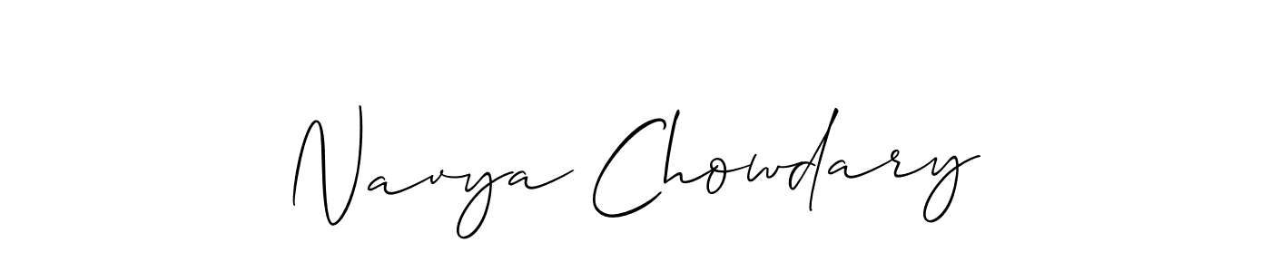 Once you've used our free online signature maker to create your best signature Allison_Script style, it's time to enjoy all of the benefits that Navya Chowdary name signing documents. Navya Chowdary signature style 2 images and pictures png