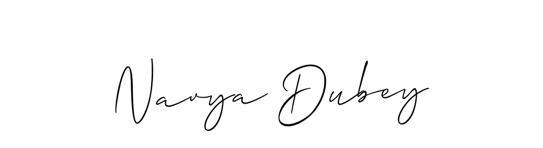 Also You can easily find your signature by using the search form. We will create Navya Dubey name handwritten signature images for you free of cost using Allison_Script sign style. Navya Dubey signature style 2 images and pictures png