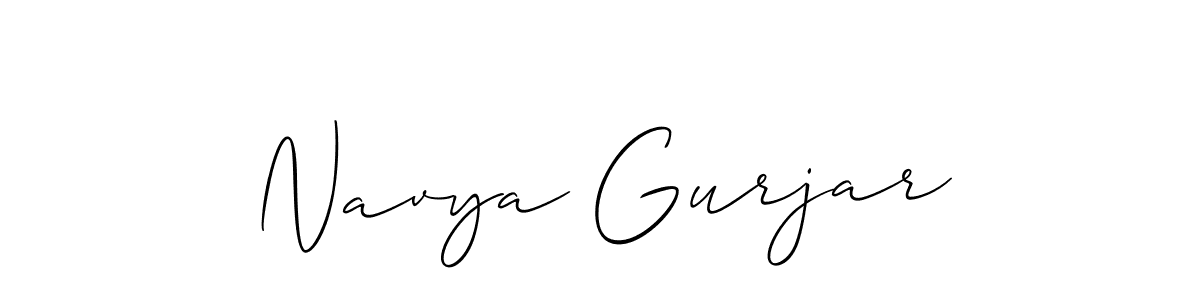 Make a beautiful signature design for name Navya Gurjar. Use this online signature maker to create a handwritten signature for free. Navya Gurjar signature style 2 images and pictures png