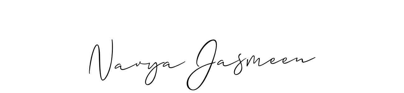 Use a signature maker to create a handwritten signature online. With this signature software, you can design (Allison_Script) your own signature for name Navya Jasmeen. Navya Jasmeen signature style 2 images and pictures png