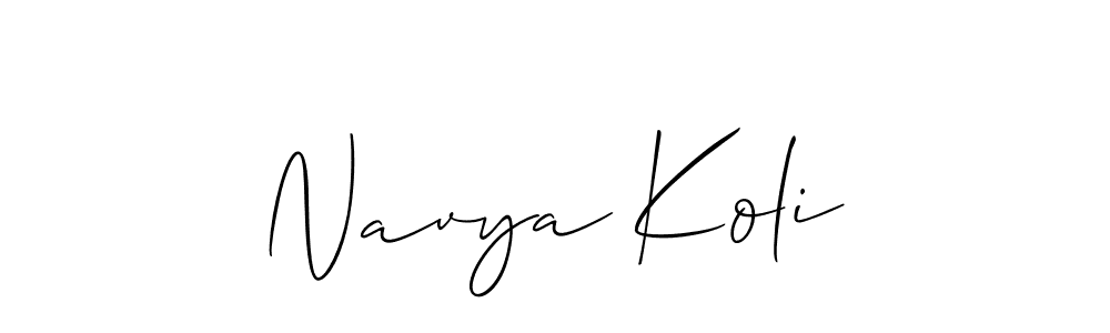 Once you've used our free online signature maker to create your best signature Allison_Script style, it's time to enjoy all of the benefits that Navya Koli name signing documents. Navya Koli signature style 2 images and pictures png