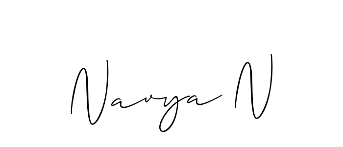 Best and Professional Signature Style for Navya N. Allison_Script Best Signature Style Collection. Navya N signature style 2 images and pictures png