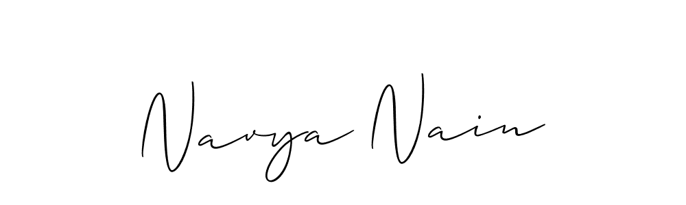 It looks lik you need a new signature style for name Navya Nain. Design unique handwritten (Allison_Script) signature with our free signature maker in just a few clicks. Navya Nain signature style 2 images and pictures png