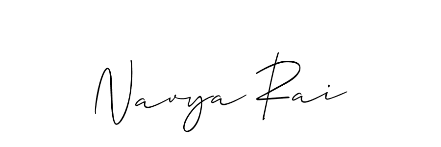 How to make Navya Rai signature? Allison_Script is a professional autograph style. Create handwritten signature for Navya Rai name. Navya Rai signature style 2 images and pictures png