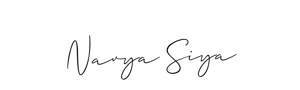 Also You can easily find your signature by using the search form. We will create Navya Siya name handwritten signature images for you free of cost using Allison_Script sign style. Navya Siya signature style 2 images and pictures png