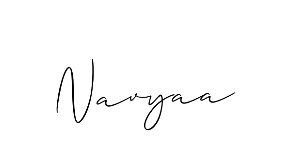 How to make Navyaa name signature. Use Allison_Script style for creating short signs online. This is the latest handwritten sign. Navyaa signature style 2 images and pictures png