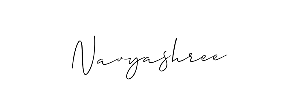 Make a short Navyashree signature style. Manage your documents anywhere anytime using Allison_Script. Create and add eSignatures, submit forms, share and send files easily. Navyashree signature style 2 images and pictures png