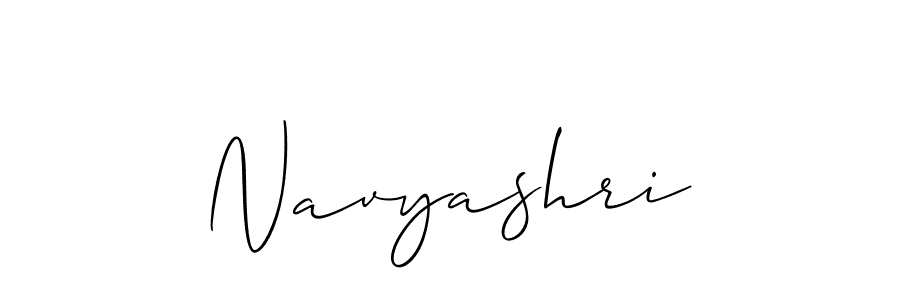 How to Draw Navyashri signature style? Allison_Script is a latest design signature styles for name Navyashri. Navyashri signature style 2 images and pictures png