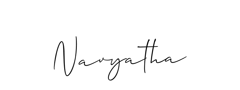 How to make Navyatha signature? Allison_Script is a professional autograph style. Create handwritten signature for Navyatha name. Navyatha signature style 2 images and pictures png