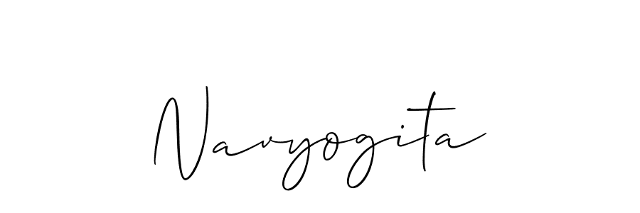 Make a beautiful signature design for name Navyogita. With this signature (Allison_Script) style, you can create a handwritten signature for free. Navyogita signature style 2 images and pictures png