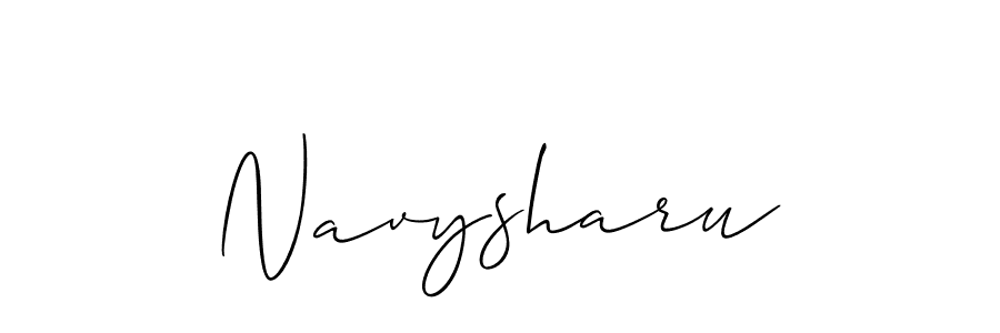 How to make Navysharu name signature. Use Allison_Script style for creating short signs online. This is the latest handwritten sign. Navysharu signature style 2 images and pictures png