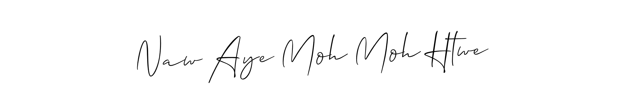 You should practise on your own different ways (Allison_Script) to write your name (Naw Aye Moh Moh Htwe) in signature. don't let someone else do it for you. Naw Aye Moh Moh Htwe signature style 2 images and pictures png