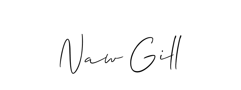 How to Draw Naw Gill signature style? Allison_Script is a latest design signature styles for name Naw Gill. Naw Gill signature style 2 images and pictures png