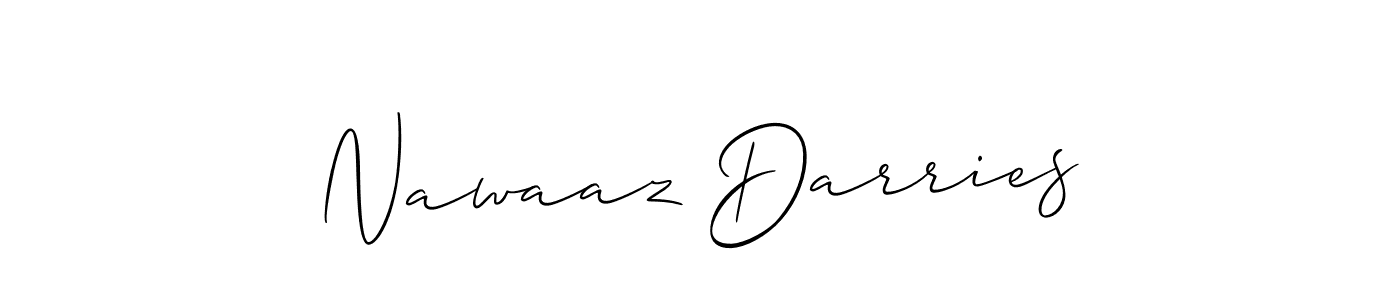 Create a beautiful signature design for name Nawaaz Darries. With this signature (Allison_Script) fonts, you can make a handwritten signature for free. Nawaaz Darries signature style 2 images and pictures png
