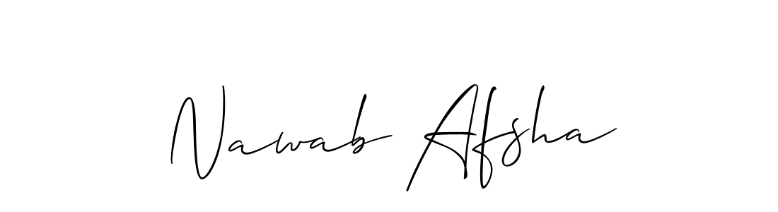 if you are searching for the best signature style for your name Nawab Afsha. so please give up your signature search. here we have designed multiple signature styles  using Allison_Script. Nawab Afsha signature style 2 images and pictures png