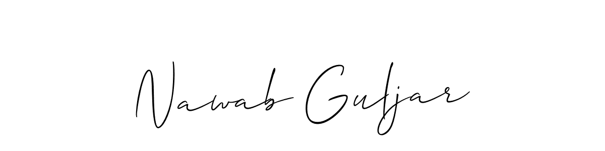 Best and Professional Signature Style for Nawab Guljar. Allison_Script Best Signature Style Collection. Nawab Guljar signature style 2 images and pictures png