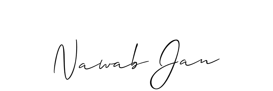 Also we have Nawab Jan name is the best signature style. Create professional handwritten signature collection using Allison_Script autograph style. Nawab Jan signature style 2 images and pictures png