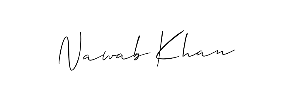 Design your own signature with our free online signature maker. With this signature software, you can create a handwritten (Allison_Script) signature for name Nawab Khan. Nawab Khan signature style 2 images and pictures png