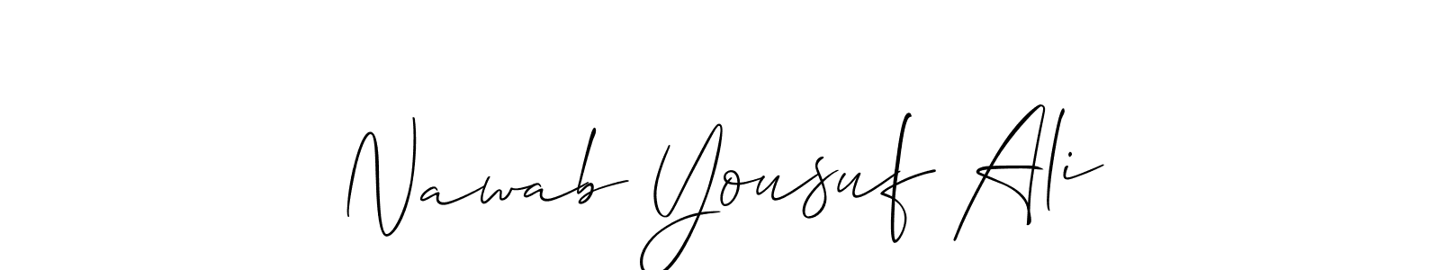 Nawab Yousuf Ali stylish signature style. Best Handwritten Sign (Allison_Script) for my name. Handwritten Signature Collection Ideas for my name Nawab Yousuf Ali. Nawab Yousuf Ali signature style 2 images and pictures png