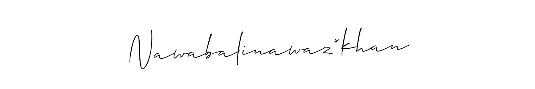 Create a beautiful signature design for name Nawabalinawaz*khan. With this signature (Allison_Script) fonts, you can make a handwritten signature for free. Nawabalinawaz*khan signature style 2 images and pictures png