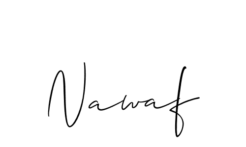 You should practise on your own different ways (Allison_Script) to write your name (Nawaf) in signature. don't let someone else do it for you. Nawaf signature style 2 images and pictures png