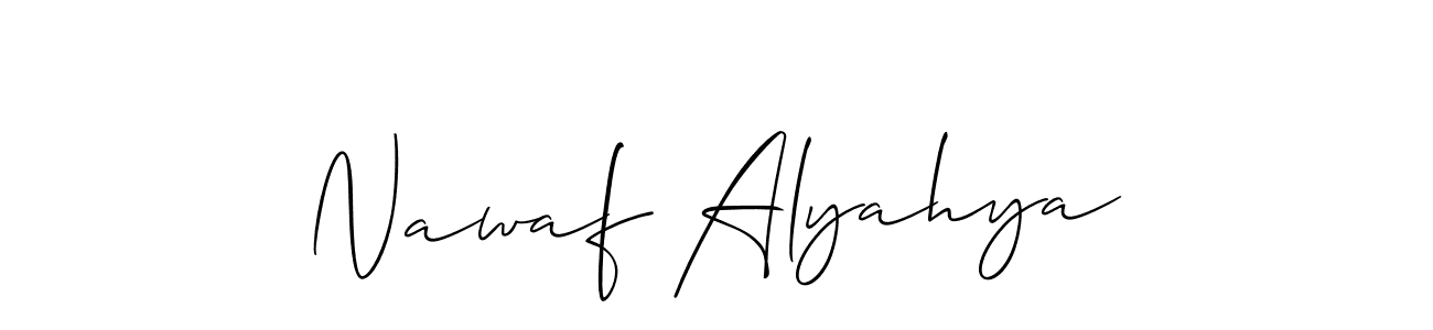 Similarly Allison_Script is the best handwritten signature design. Signature creator online .You can use it as an online autograph creator for name Nawaf Alyahya. Nawaf Alyahya signature style 2 images and pictures png
