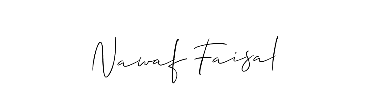 Make a short Nawaf Faisal signature style. Manage your documents anywhere anytime using Allison_Script. Create and add eSignatures, submit forms, share and send files easily. Nawaf Faisal signature style 2 images and pictures png