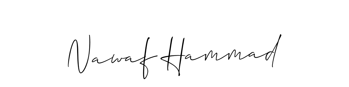 Also You can easily find your signature by using the search form. We will create Nawaf Hammad name handwritten signature images for you free of cost using Allison_Script sign style. Nawaf Hammad signature style 2 images and pictures png