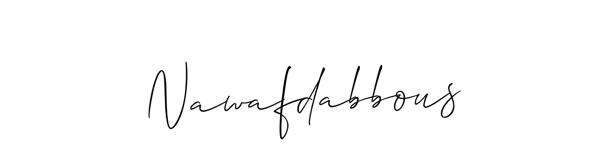 You should practise on your own different ways (Allison_Script) to write your name (Nawafdabbous) in signature. don't let someone else do it for you. Nawafdabbous signature style 2 images and pictures png