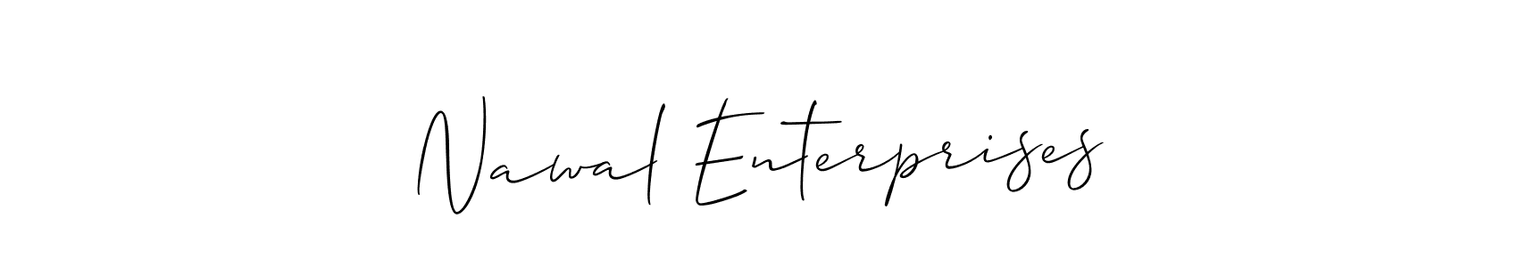 Make a beautiful signature design for name Nawal Enterprises. With this signature (Allison_Script) style, you can create a handwritten signature for free. Nawal Enterprises signature style 2 images and pictures png