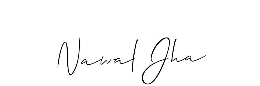 Allison_Script is a professional signature style that is perfect for those who want to add a touch of class to their signature. It is also a great choice for those who want to make their signature more unique. Get Nawal Jha name to fancy signature for free. Nawal Jha signature style 2 images and pictures png