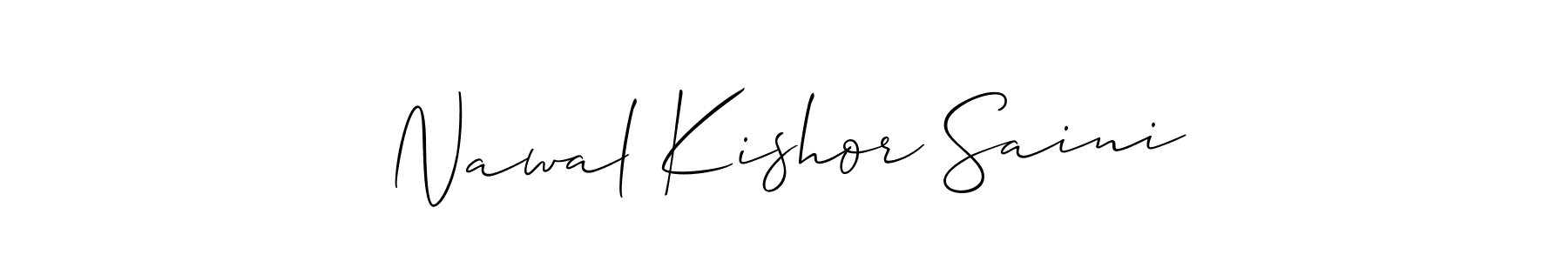if you are searching for the best signature style for your name Nawal Kishor Saini. so please give up your signature search. here we have designed multiple signature styles  using Allison_Script. Nawal Kishor Saini signature style 2 images and pictures png