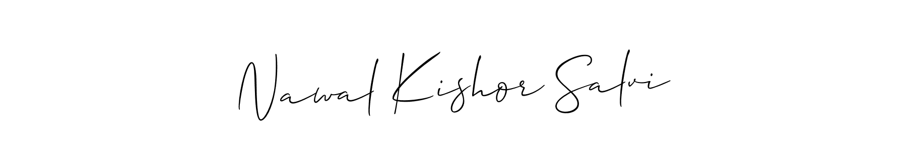 Nawal Kishor Salvi stylish signature style. Best Handwritten Sign (Allison_Script) for my name. Handwritten Signature Collection Ideas for my name Nawal Kishor Salvi. Nawal Kishor Salvi signature style 2 images and pictures png