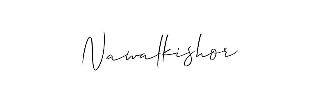 How to make Nawalkishor signature? Allison_Script is a professional autograph style. Create handwritten signature for Nawalkishor name. Nawalkishor signature style 2 images and pictures png
