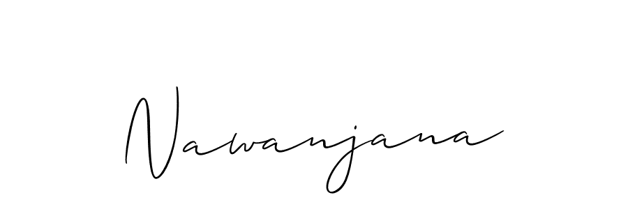 The best way (Allison_Script) to make a short signature is to pick only two or three words in your name. The name Nawanjana include a total of six letters. For converting this name. Nawanjana signature style 2 images and pictures png