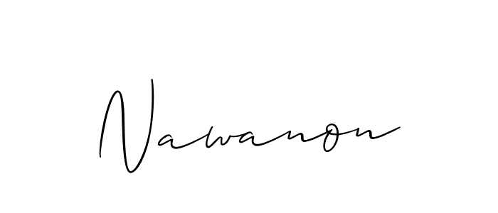 if you are searching for the best signature style for your name Nawanon. so please give up your signature search. here we have designed multiple signature styles  using Allison_Script. Nawanon signature style 2 images and pictures png