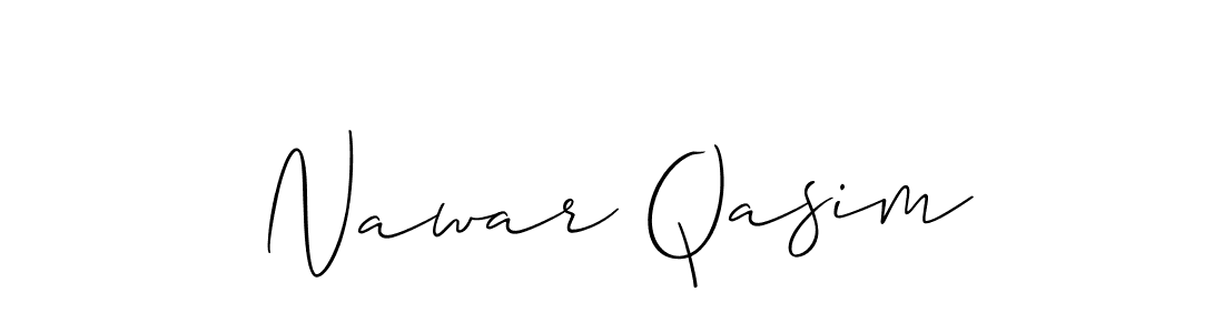 Make a short Nawar Qasim signature style. Manage your documents anywhere anytime using Allison_Script. Create and add eSignatures, submit forms, share and send files easily. Nawar Qasim signature style 2 images and pictures png