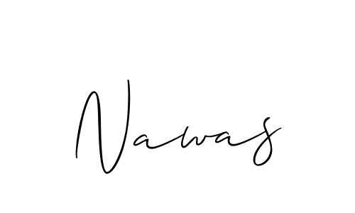 Create a beautiful signature design for name Nawas. With this signature (Allison_Script) fonts, you can make a handwritten signature for free. Nawas signature style 2 images and pictures png