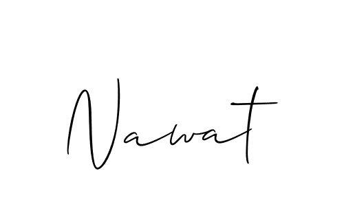 It looks lik you need a new signature style for name Nawat. Design unique handwritten (Allison_Script) signature with our free signature maker in just a few clicks. Nawat signature style 2 images and pictures png