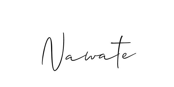 Design your own signature with our free online signature maker. With this signature software, you can create a handwritten (Allison_Script) signature for name Nawate. Nawate signature style 2 images and pictures png