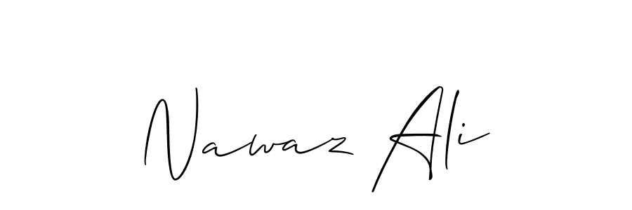 How to make Nawaz Ali name signature. Use Allison_Script style for creating short signs online. This is the latest handwritten sign. Nawaz Ali signature style 2 images and pictures png