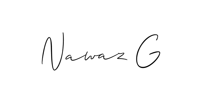 You should practise on your own different ways (Allison_Script) to write your name (Nawaz G) in signature. don't let someone else do it for you. Nawaz G signature style 2 images and pictures png