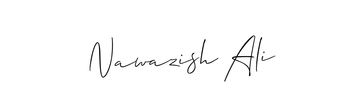 Also we have Nawazish Ali name is the best signature style. Create professional handwritten signature collection using Allison_Script autograph style. Nawazish Ali signature style 2 images and pictures png