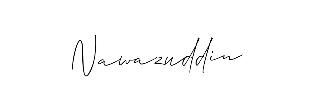 Design your own signature with our free online signature maker. With this signature software, you can create a handwritten (Allison_Script) signature for name Nawazuddin. Nawazuddin signature style 2 images and pictures png