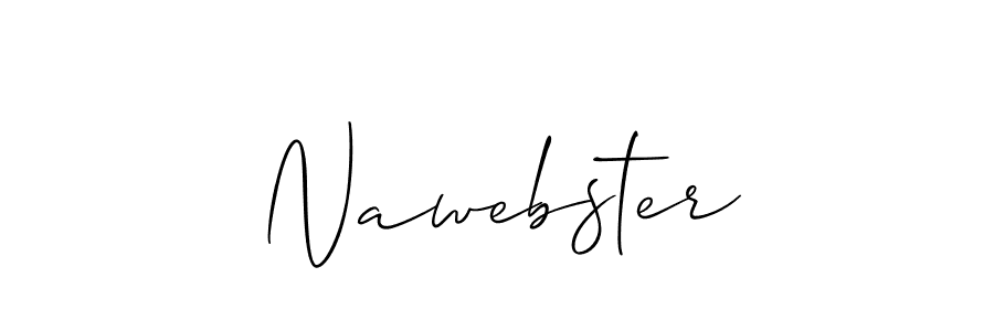 Nawebster stylish signature style. Best Handwritten Sign (Allison_Script) for my name. Handwritten Signature Collection Ideas for my name Nawebster. Nawebster signature style 2 images and pictures png
