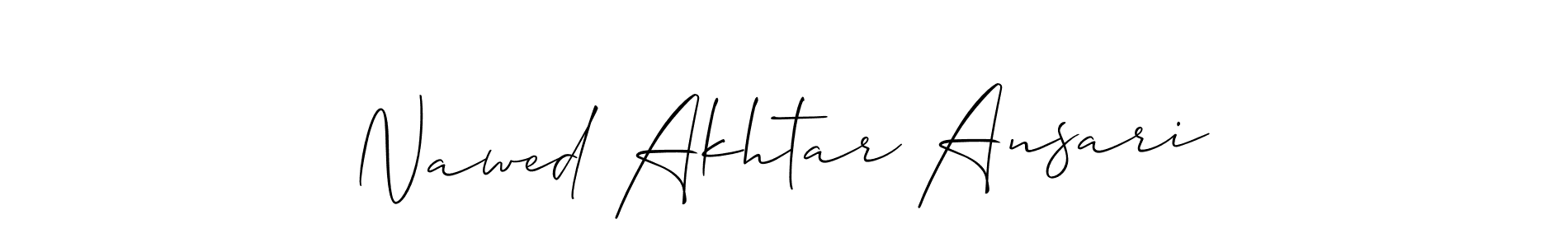Also we have Nawed Akhtar Ansari name is the best signature style. Create professional handwritten signature collection using Allison_Script autograph style. Nawed Akhtar Ansari signature style 2 images and pictures png